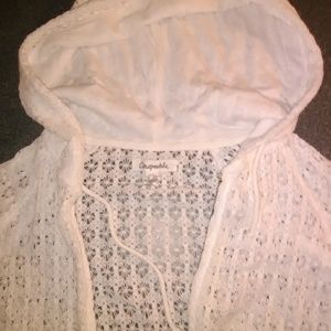 XS Crocheted Long Sleeve Hoodie Jacket